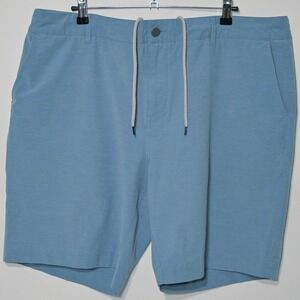 Faherty All Day Shorts Mens 40 Blue Hybrid Performance Chino Outdoor Casual